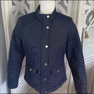 A New Day Navy Quilted Jacket Size Medium